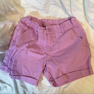 Cuffed cotton shorts
